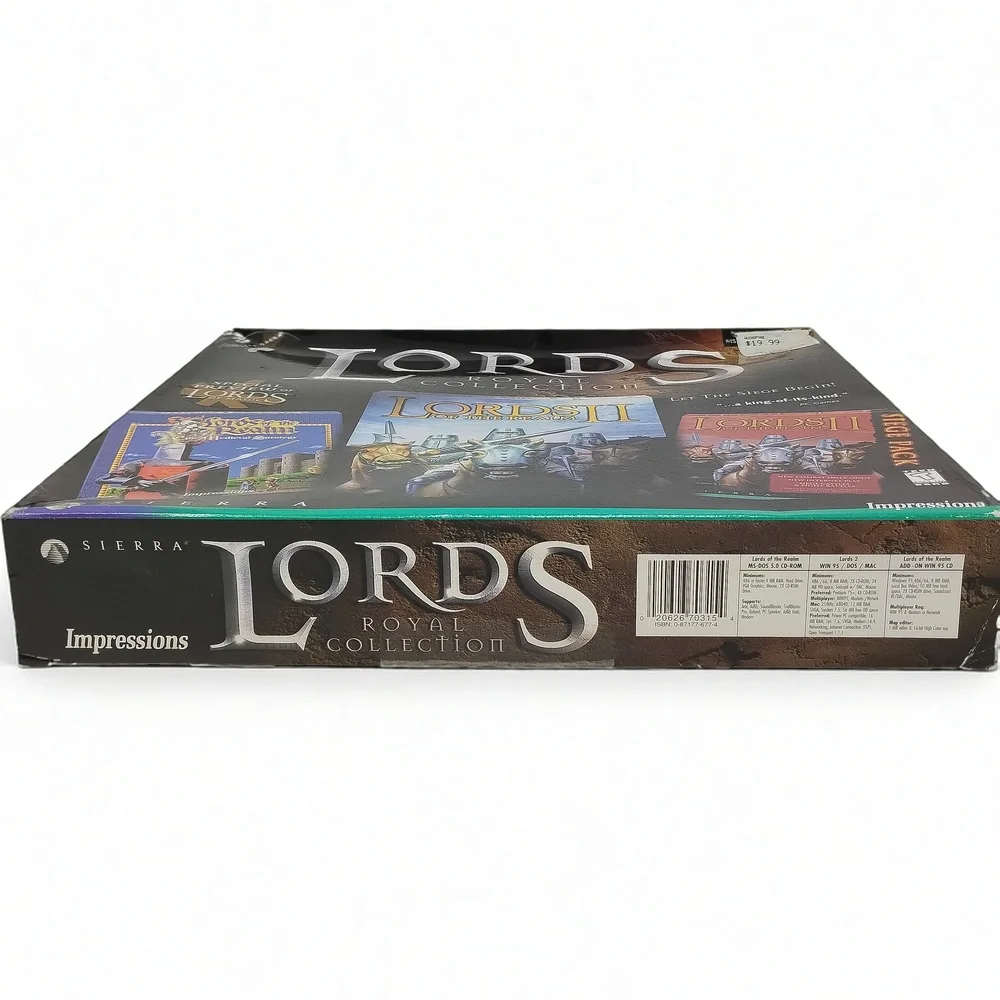 Sierra Lords of the Realm Royal Collection 1997 Big Box PC Strategy Game Set